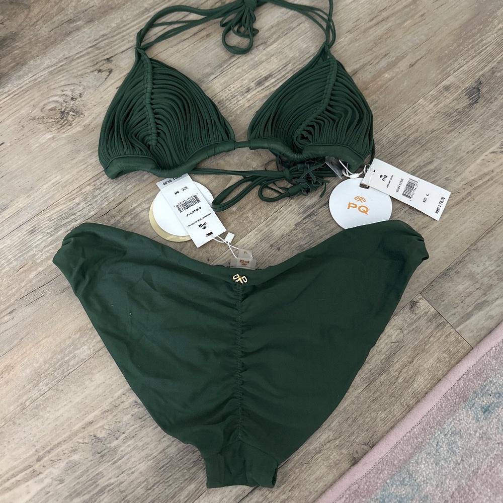 PQ Swim large isla top and medium bottom bikini set